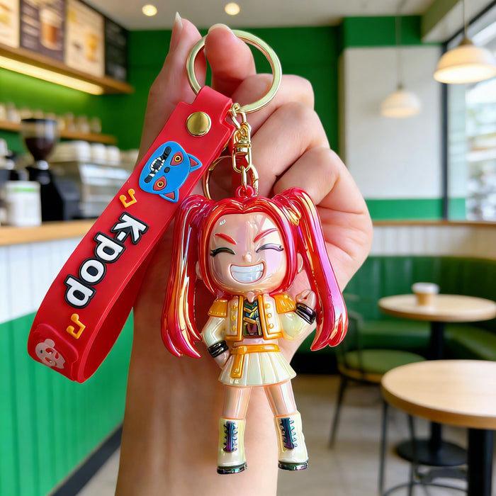 Wholesale KPOP Witch Squad Silicone Keychain Trendy Cartoon Bag Charm Gift MOQ≥3