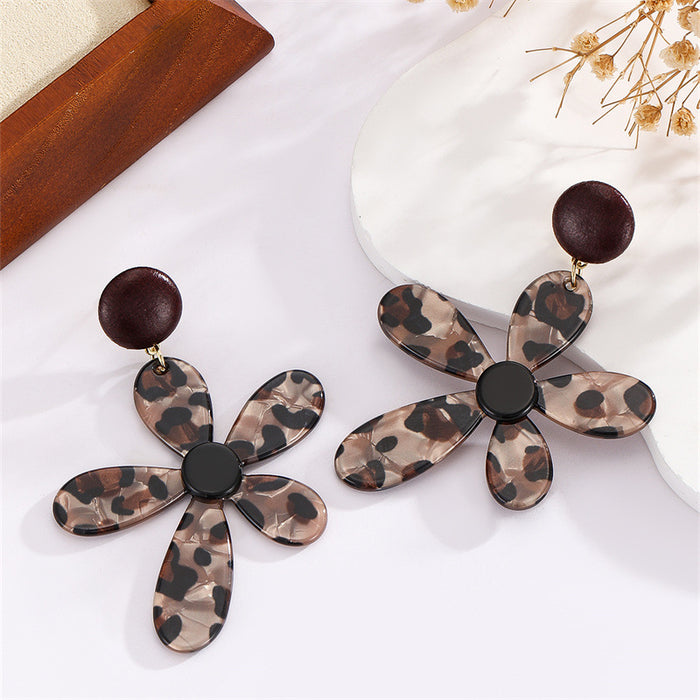 Wholesale Flower Tassel Zircon Earrings Copper Fashion Accessory MOQ≥2