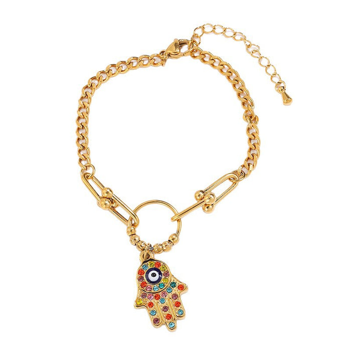 Wholesale Titanium Steel Bracelet Devil's Eye Palm Bracelet High Grade Stainless Steel Bracelet