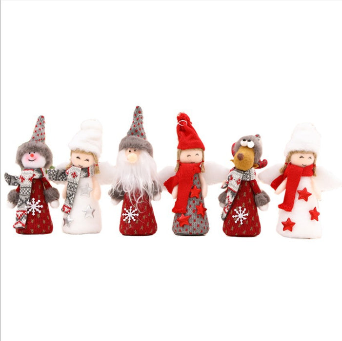 Wholesale Christmas Decorations Creative Wings Angel Old Man Pendant Christmas Tree Pendant Children' s Gift