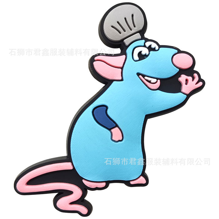 Wholesale 50pcs Buckle  Pvc Soft Glue DIY Accessories Shoes Charms