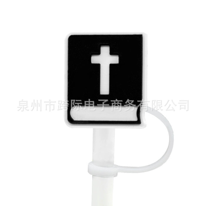 Wholesale Series Cartoon Straw Cover Straw Cap Silicone Dust Stopper Cute Anime Straw Decoration Cross border