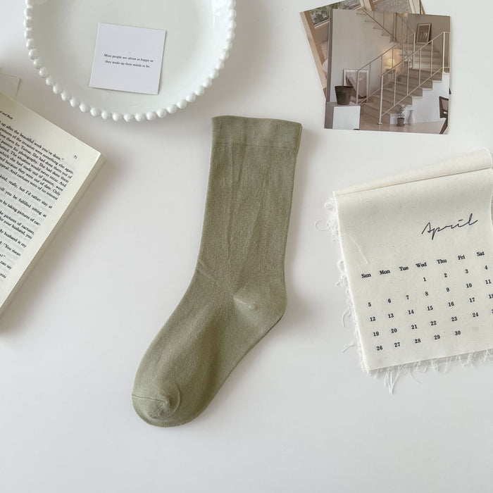 Wholesale White pile socks, mid tube socks, pure cotton, all cotton, elastic mouth socks, boneless long tube socks