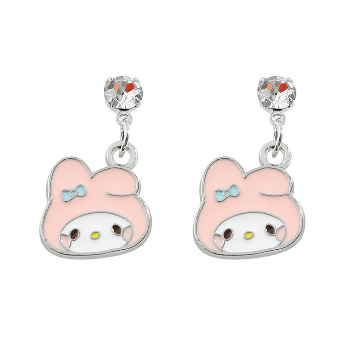 Wholesale Cartoon Cute Alloy Oil Drop Earrings JDC-ES-ShaoH009