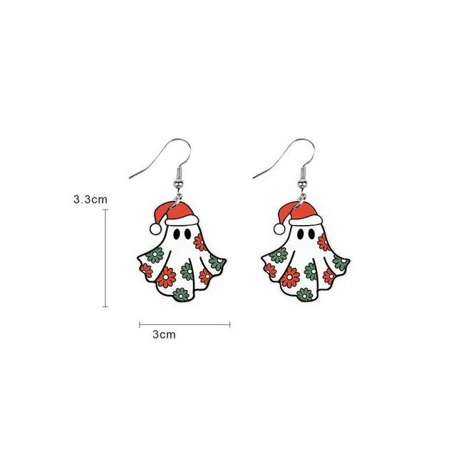 Wholesale Acrylic flat  earrings holiday ornaments animal cute earrings earrings