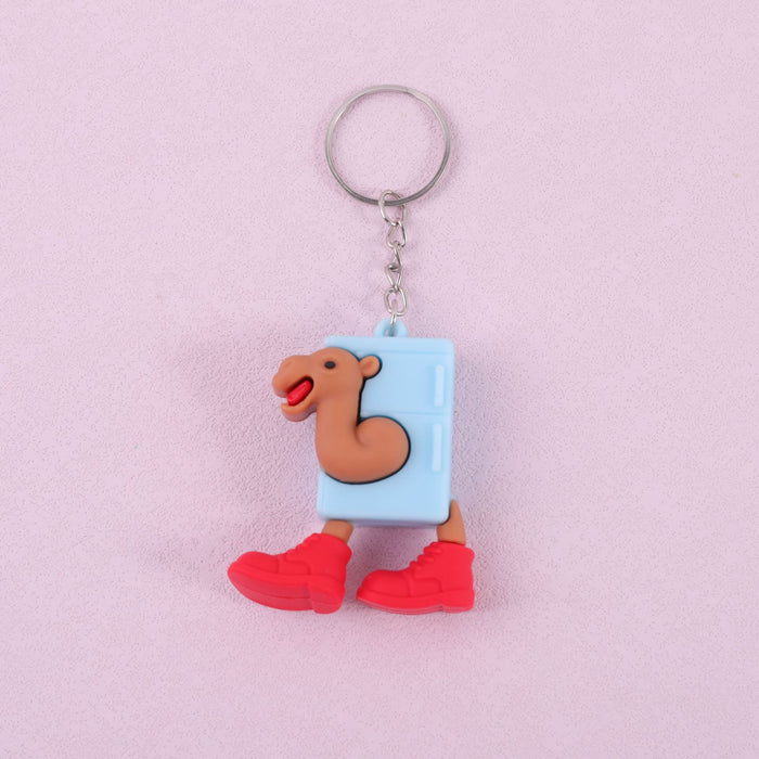 Wholesale Doll keychain funny abstract stick man shark small pendant