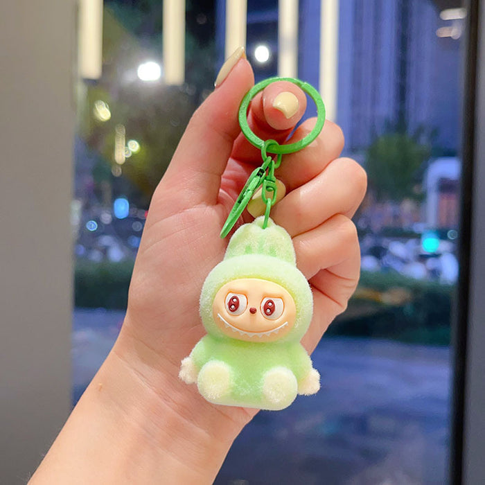 Wholesale Flocked Doll Keychain Cartoon Cute Doll Student Backpack Pendant Claw Machine Gift