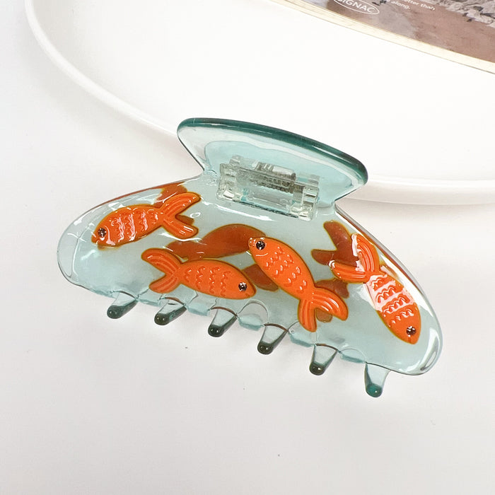 Wholesale Stylish Acetate Hair Grip Clips with Fish Pattern Cute Hairpin