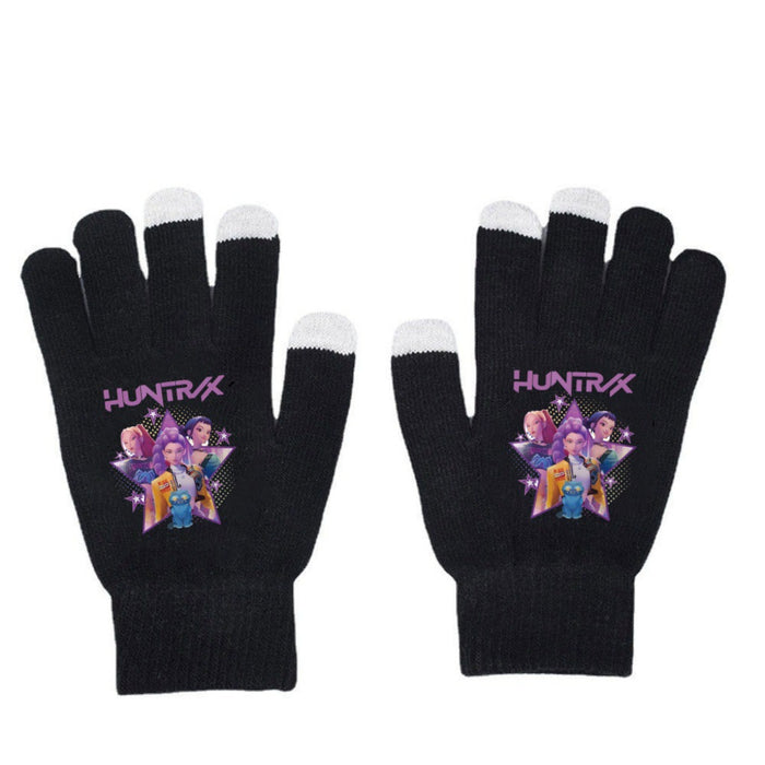 Wholesale Warm Touchscreen Gloves Printed Knitted Gloves