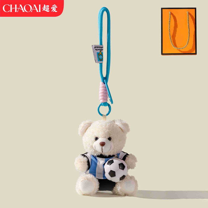 Wholesale Plush Football Bear Keychain - World Cup Fan Gift Accessory
