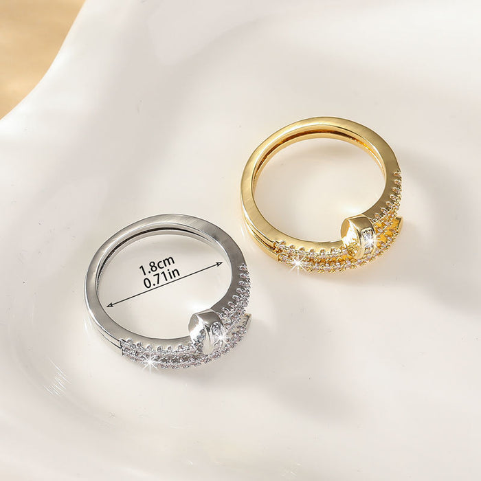 Wholesale Nail ring, female niche, high-end, light luxury, non fading index finger ring