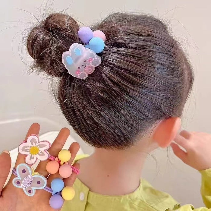 Wholesale Children's rubber band hair rope little girl hair high elastic hair band hair accessories girls do not hurt hair cute hair rope headdress