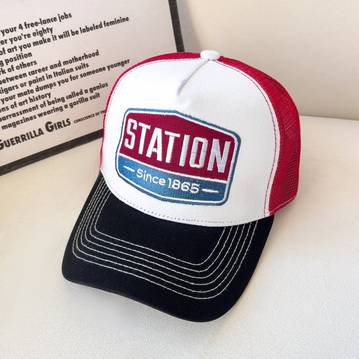 Wholesale Baseball Cap Hip-Hop Mesh Breathable Large Brim Peaked Cap for Adults