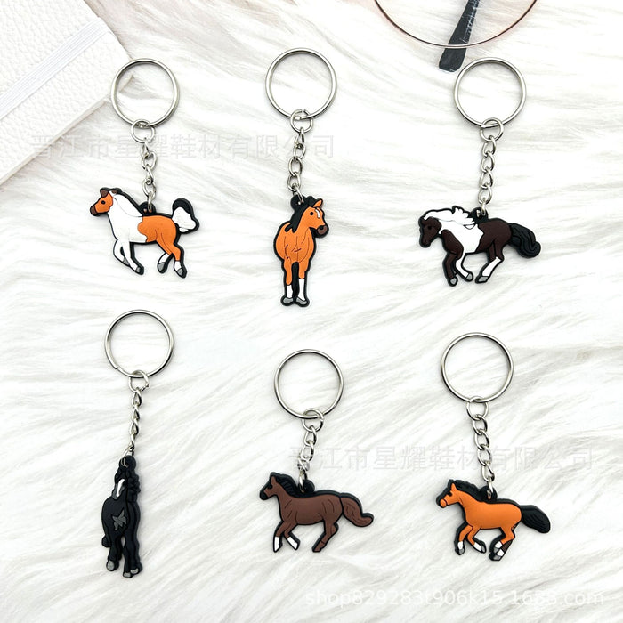 Wholesale Cartoon pony keychain pendant DIY backpack key accessories luggage accessories pendant