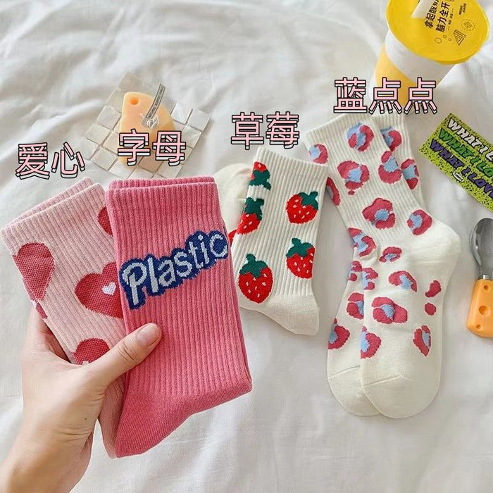 Wholesale Socks for children, mid length stockings, women's lines, personality, women's socks