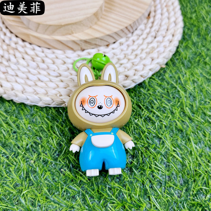 Wholesale Rabbit Head  Face-Changing Doll Keychain Cute Cartoon Doll Toy Couple Bag Pendant Doll Gift