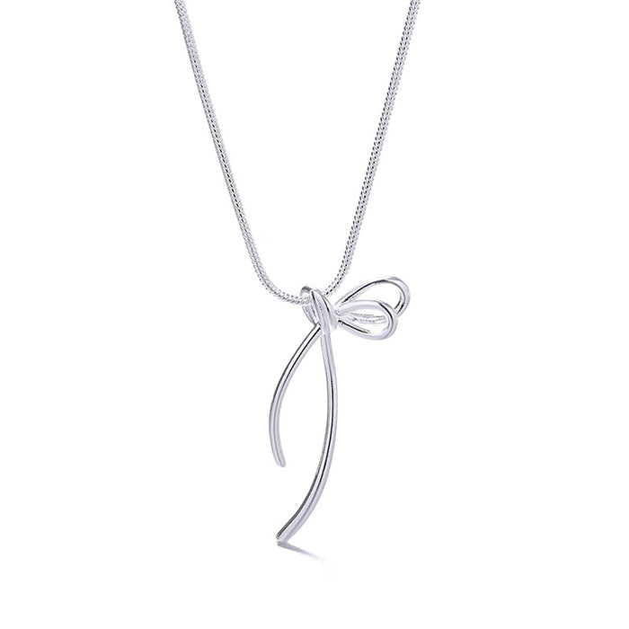 Wholesale Bow necklace for women, light luxury, niche design sense