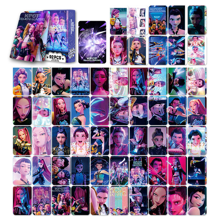 Wholesale 92pcs Kpop Double-sided Color Printed Photo Cards Anime Peripheral Collectible Cards Stickers Greeting Cards