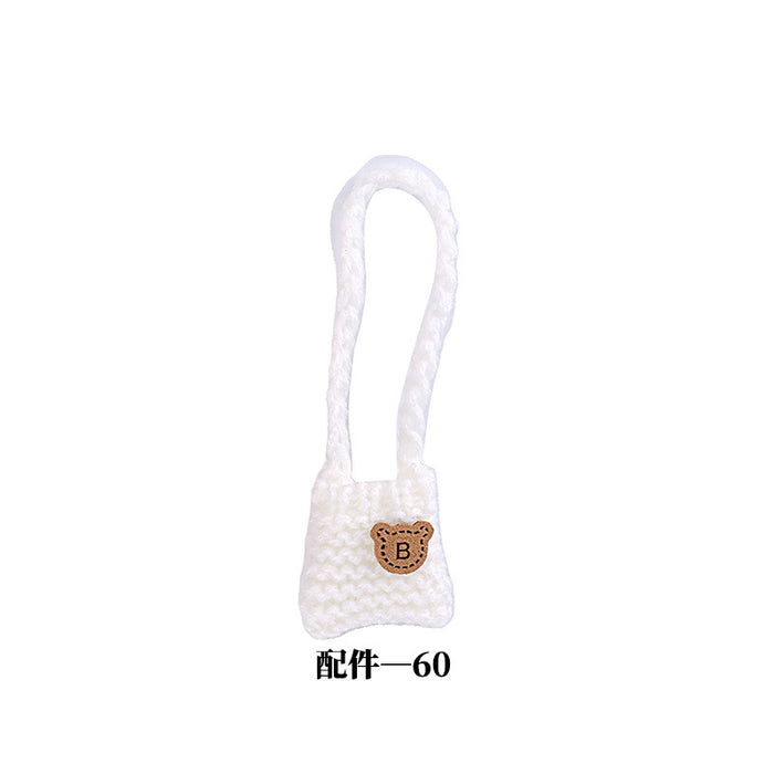 Wholesale Clothes Plush Pendant  Embroidered Heart Stripesd Baby Clothes Hat Small Bag Accessories