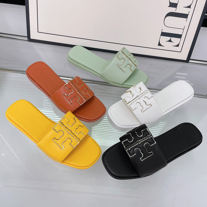 Wholesale of 2024 Summer New One Word Beach Casual Slippers JDC-SP-YaNuo002