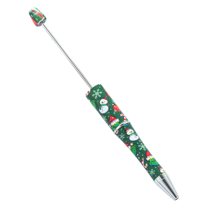 Wholesale Plastic Printing Christmas Beaded Pen JDC-PN-HuaHao027