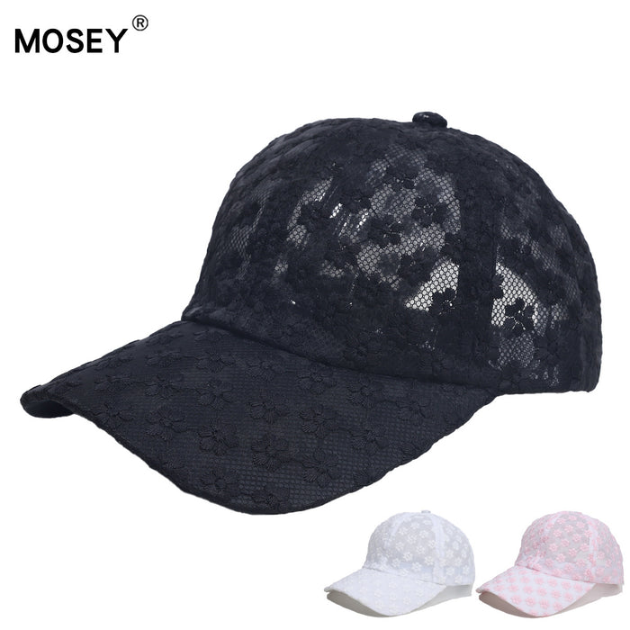 Wholesale Hat Versatile Baseball Hat Lace Breathable Duck Tongue Hat Sunshade Hat Travel Shopping