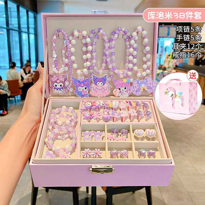 Wholesale Children' s New Headwear Girl Birthday Gift Jewelry Box Princess Girl Hair Accessories Set Gift Box Baby Hair Clip