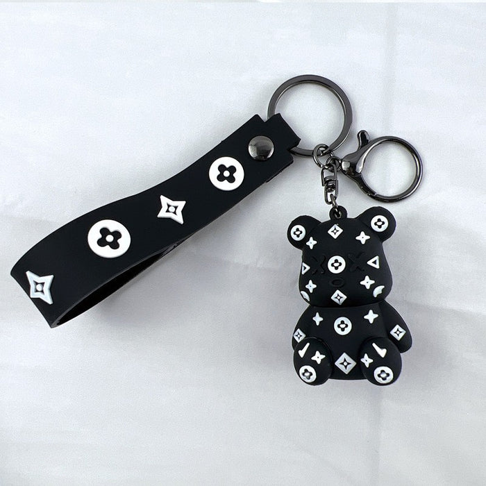 Wholesale Resin Creative Graffiti Violent Bear Keychain JDC-KC-Shanm003