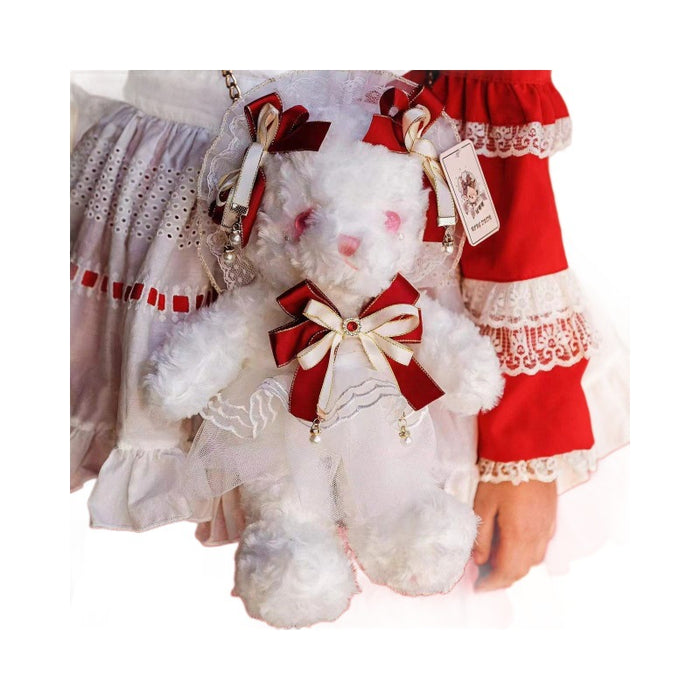 Wholesale Cute  plush toy Lolita hand-made bear bag