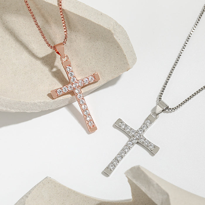 Wholesale Pendant Niche Design  Street Hip Hop Cross Necklace