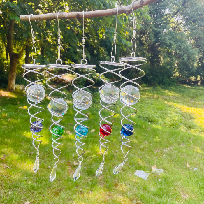Wholesale Crystal Ball Rotating Wind Chimes Pendant