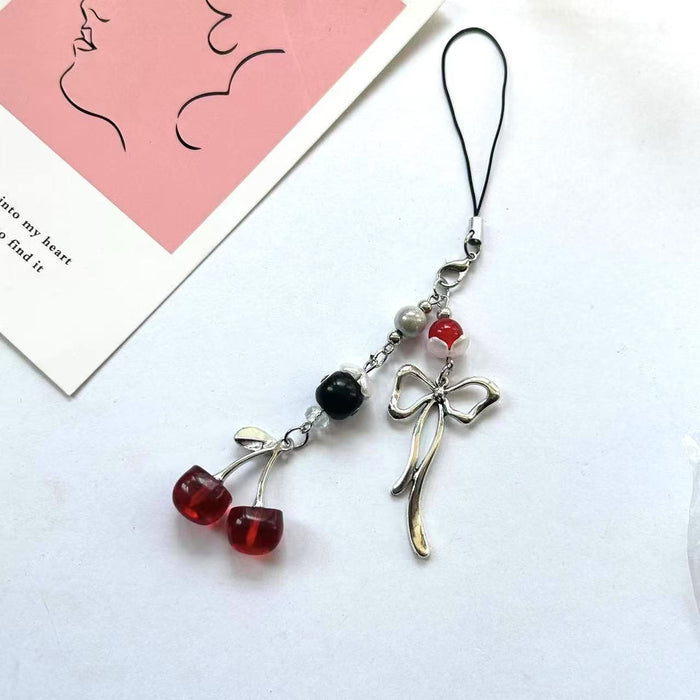 Wholesale Original cherry sweet mobile phone chain bag pendant mobile phone rope