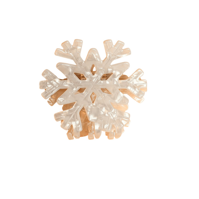 Wholesale Snowflake Shark Hair Clip Acrylic Winter Christmas Fashion Accessory For Women Trendy Gift
