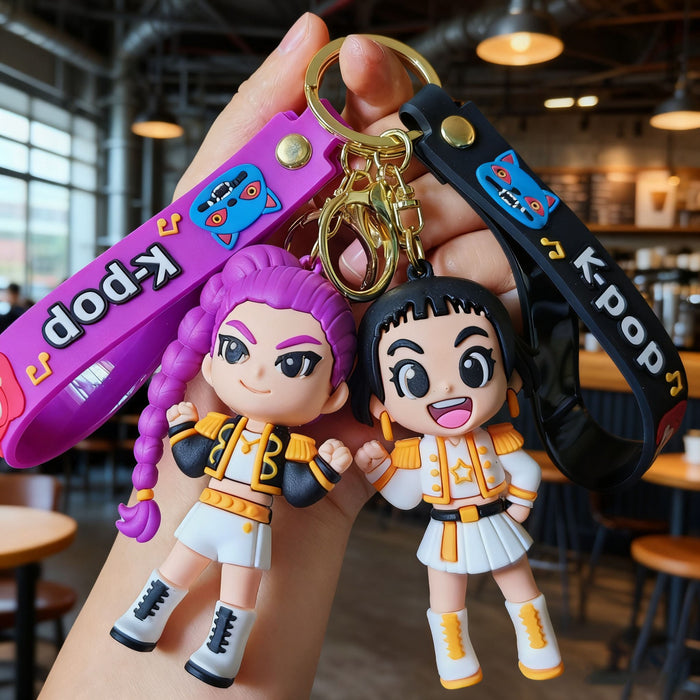 Wholesale K-POP Cute Cartoon Doll Silicone Keychain