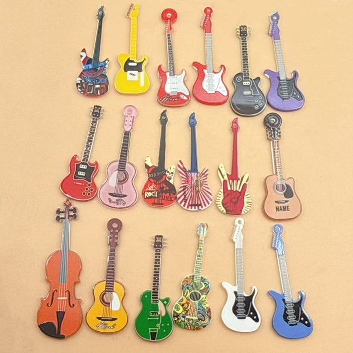 Wholesale 10 PCS Colorful acrylic guitar accessory charms