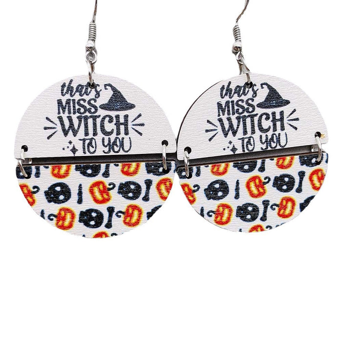 Wholesale  earrings,  double piece wooden pumpkin holiday accessories