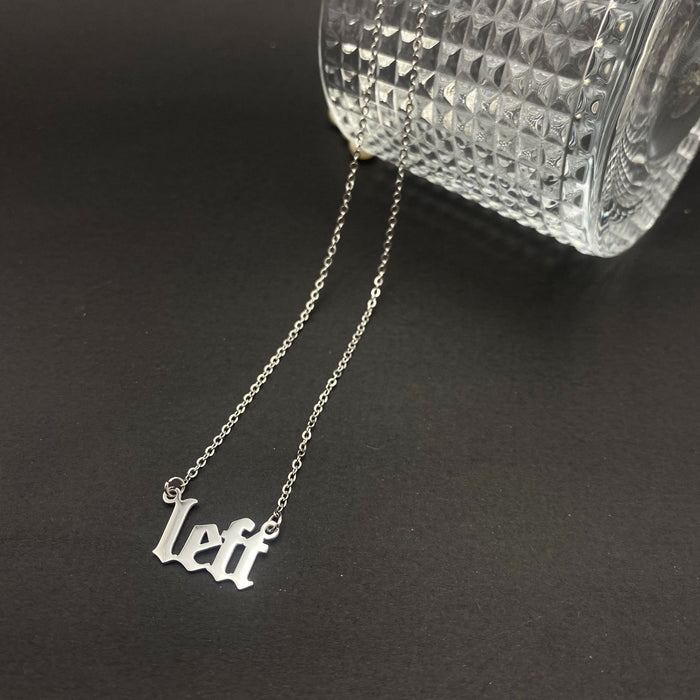 Wholesale left navigation necklace non-fading clavicle chain letters