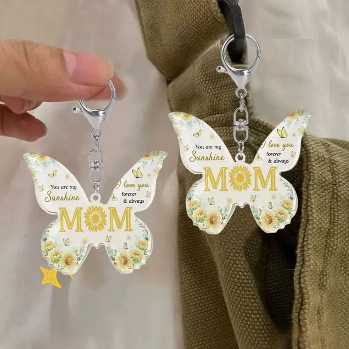 Wholesale Butterfly Acrylic Keychain Accessories Cute Bag Pendant