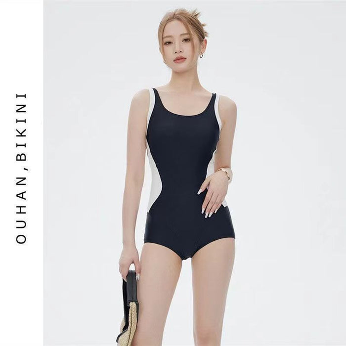 Wholesale New one-piece conservative flat angle hot spring competitive professional swimsuit