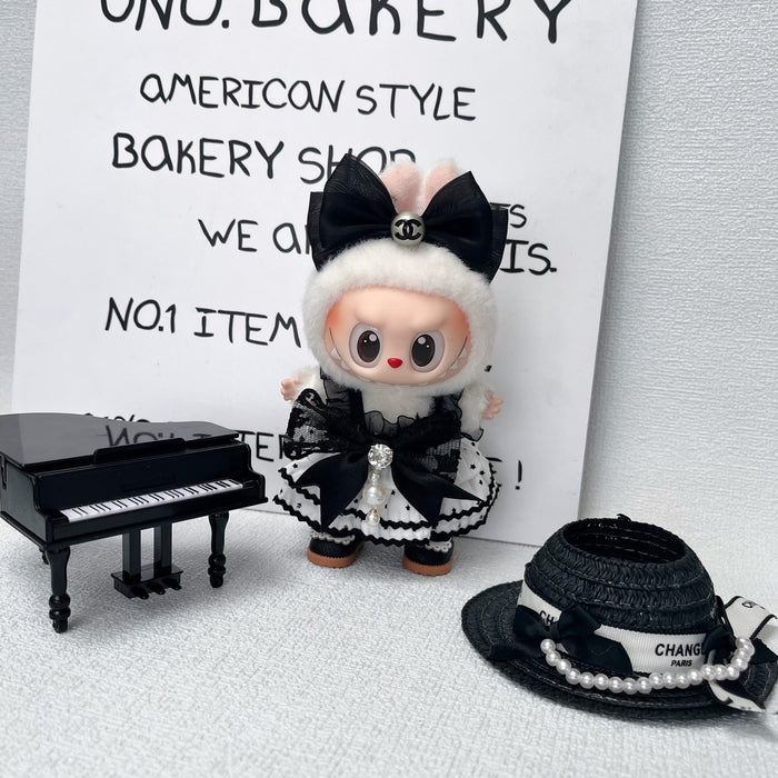 Wholesale Clothes Accessible Cute black and white skirt suit for three generations