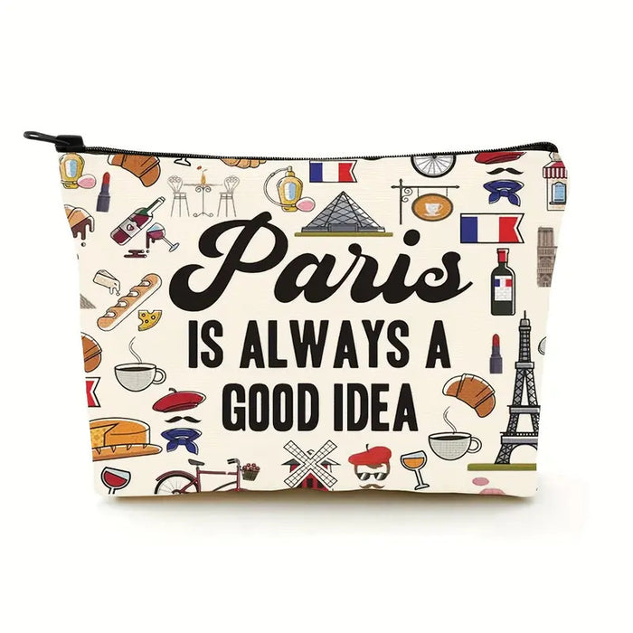 Wholesale linen double-sided printed cosmetic Makeup Bags