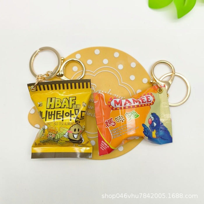 Wholesale New simulation snack bag, car keychain, couple pendant, backpack pendant