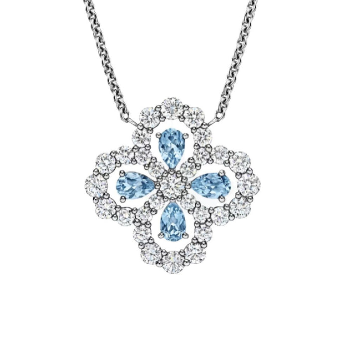 Wholesale Pure silver clover necklace with diamonds, simple women's collarbone necklace decoration