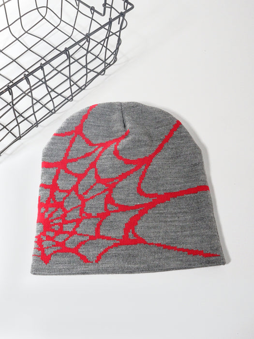 Wholesale Spider Web Pattern Acrylic Knitted Hat JDC-FH-JunL004