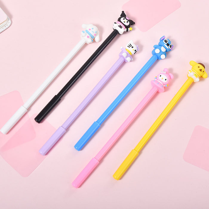 Wholesale Random Cartoon gel pen cute student supplies stationery black carbon pen