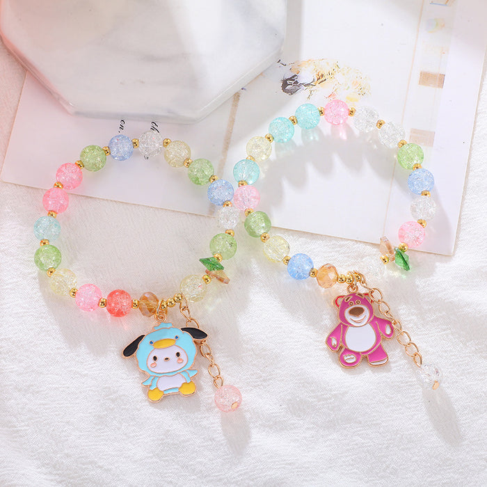Wholesale Children' s popcorn bracelet beaded bracelet crystal cute cartoon