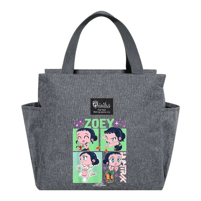 Wholesale Cute Cartoon Print Insulated Lunch Boxes Handbags