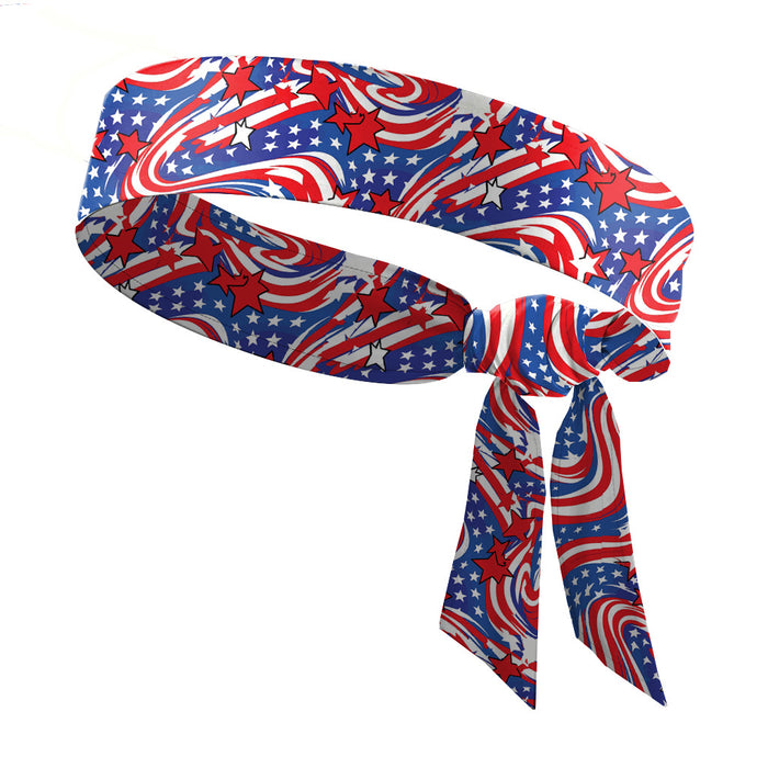 Wholesale 100PCS American Independence Day Hairband Flag Polyester Headband JDC-HD-GuanY010