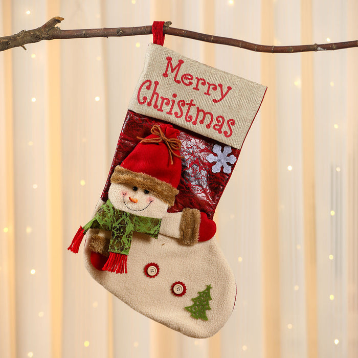 Wholesale Christmas Stockings Christmas Gift Bag Christmas Small Stockings Pendant Christmas Tree Hanging Ornament Bag
