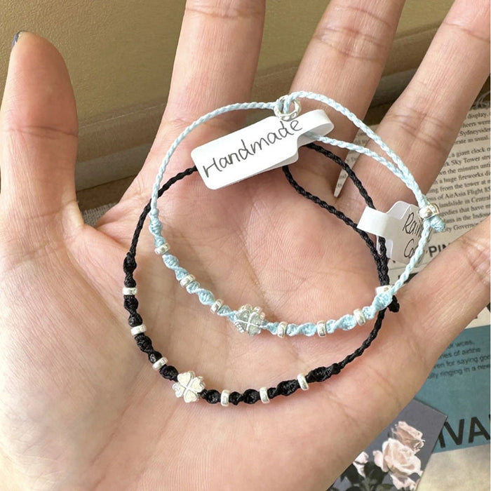 Wholesale Clover Handmade Bracelet Light Luxury, Versatile, Simple, Niche, Adjustable